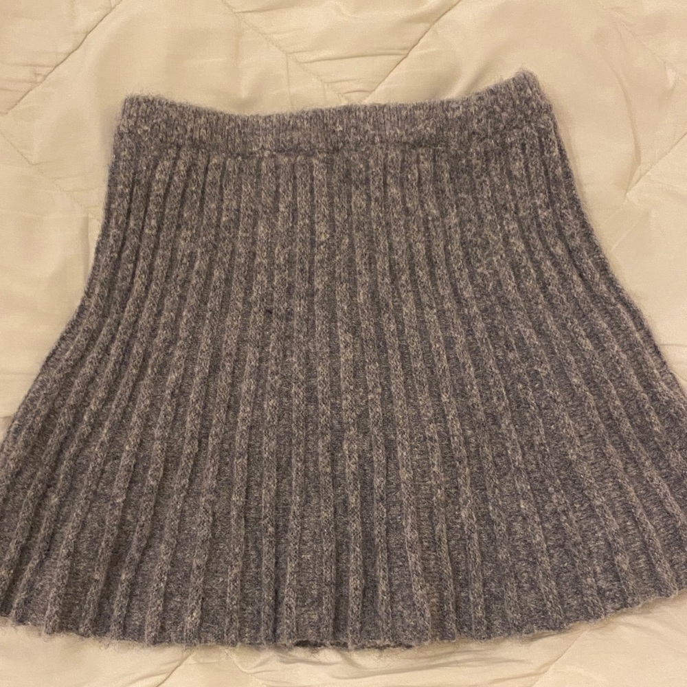 Gray Knit Women's Skirt